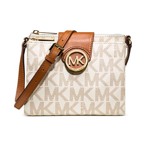 michael kors fulton vanilla large crossbody bag|Fulton Large Leather Crossbody .